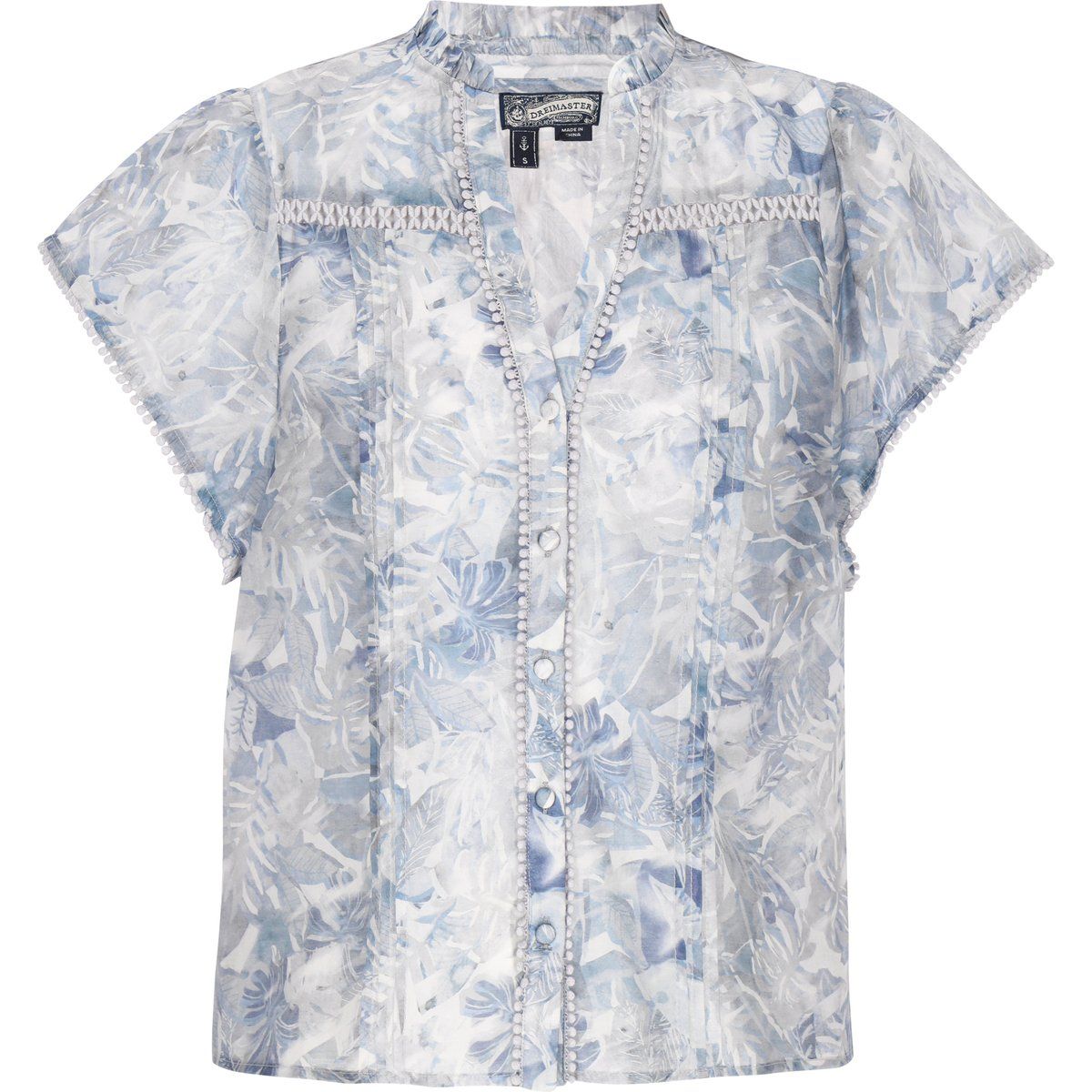 Florale Bluse mit Flügelärmeln