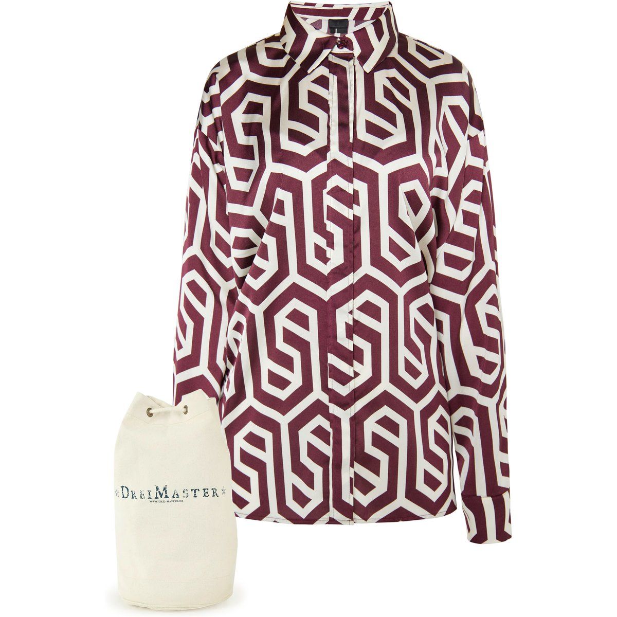 Hemdbluse mit geometrischem Muster