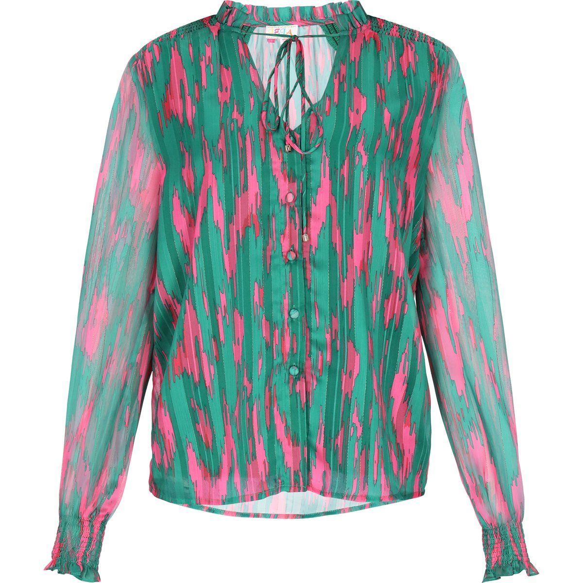 Boho-Bluse mit abstraktem Print