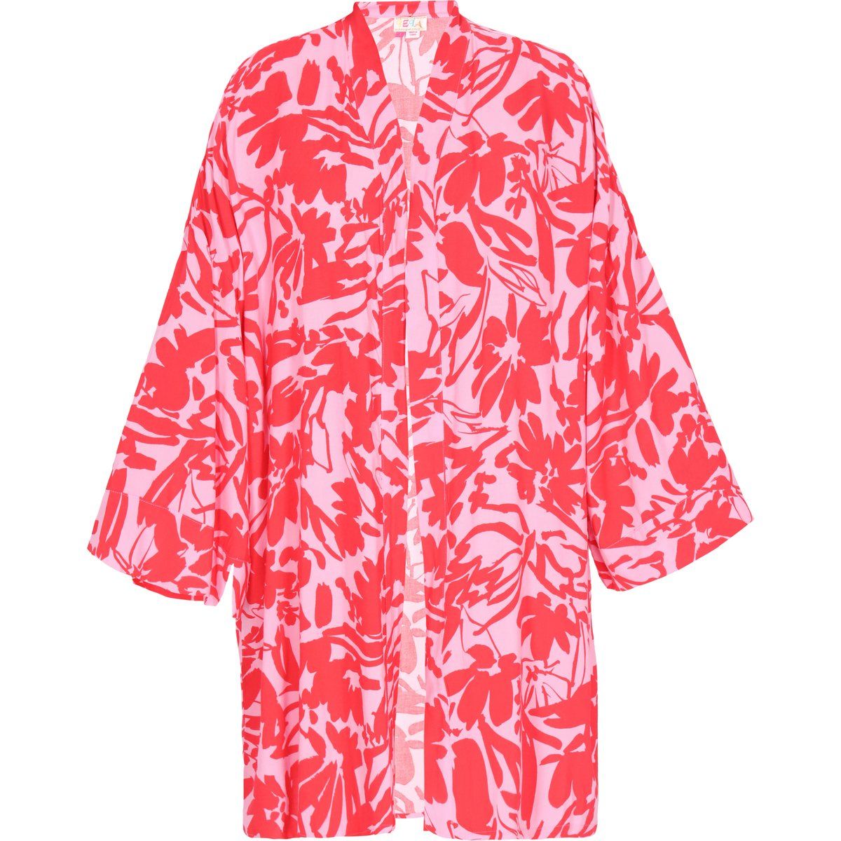 Fließender Kimono mit Blumenmuster