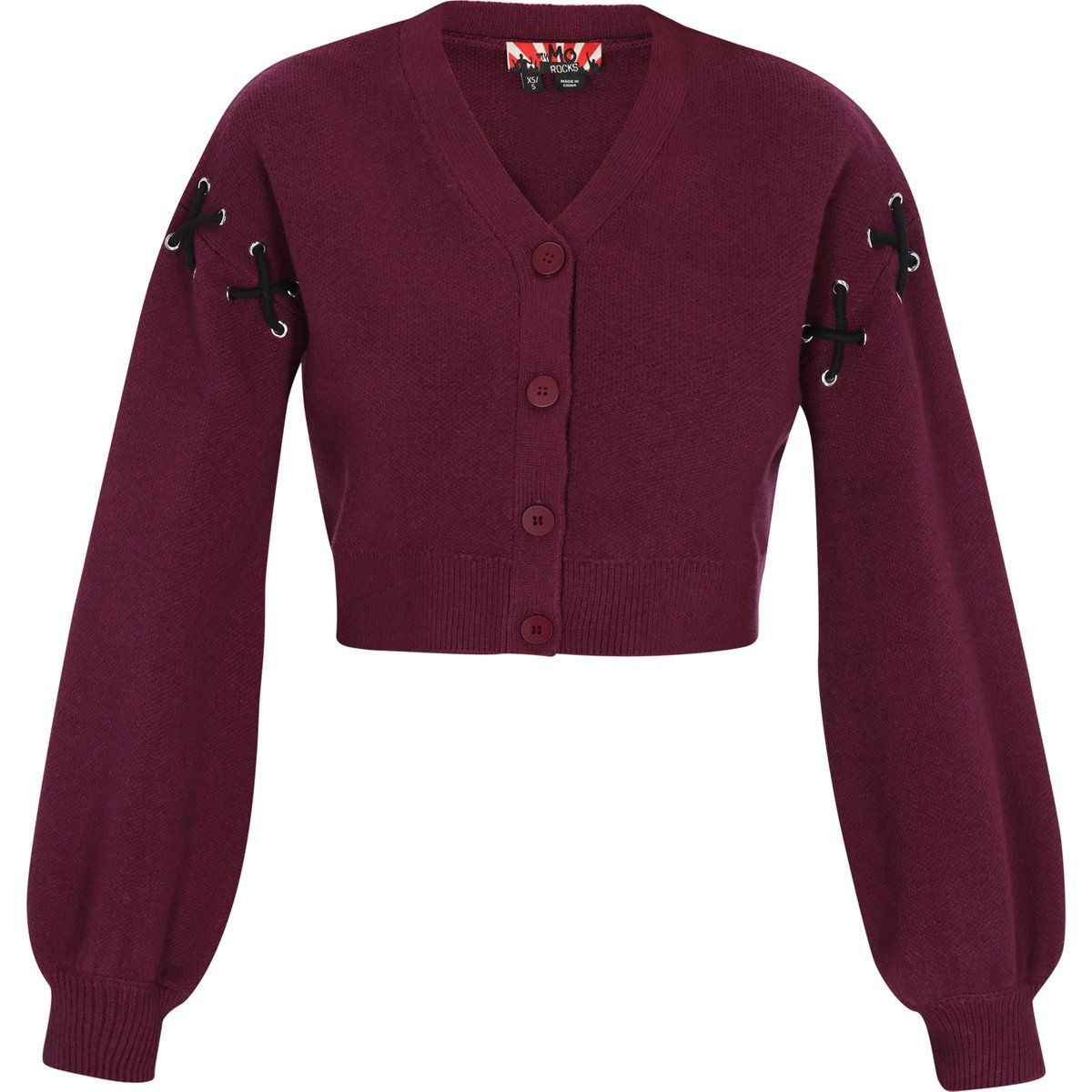 Kurzer Cardigan mit Schnür-Details