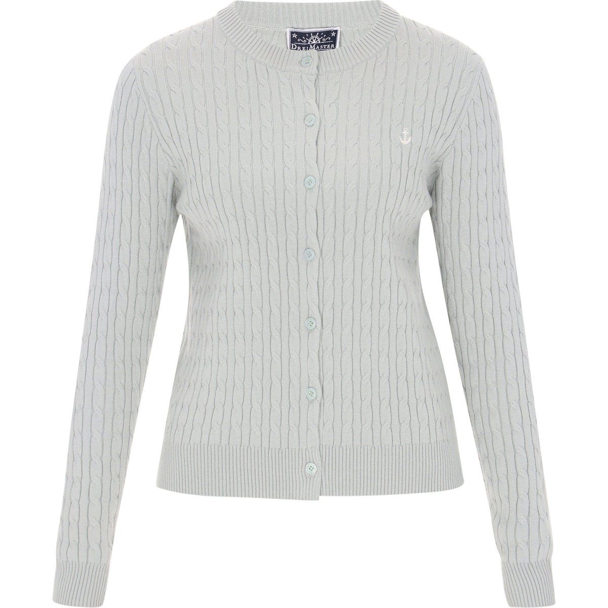 Klassische Strickjacke mit Zopfmuster