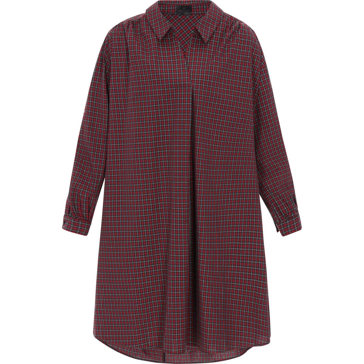 Oversize-Hemdkleid mit Karomuster