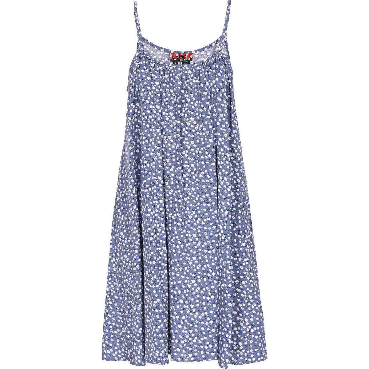 Fließendes Sommerkleid mit Blumenmuster