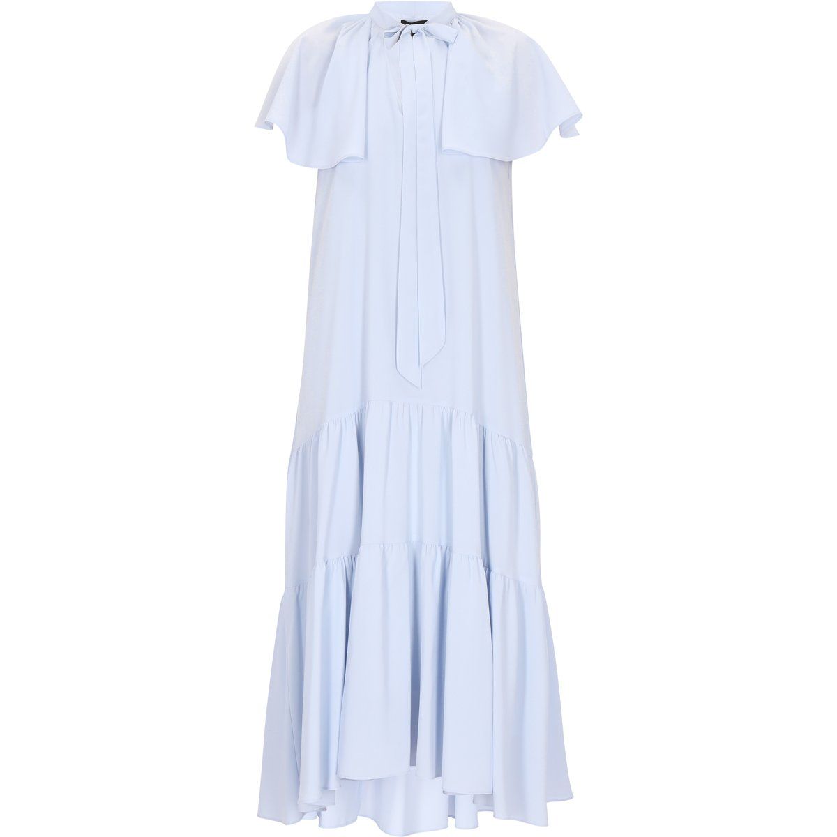 Luftiges Stufen-Midikleid mit Schluppe