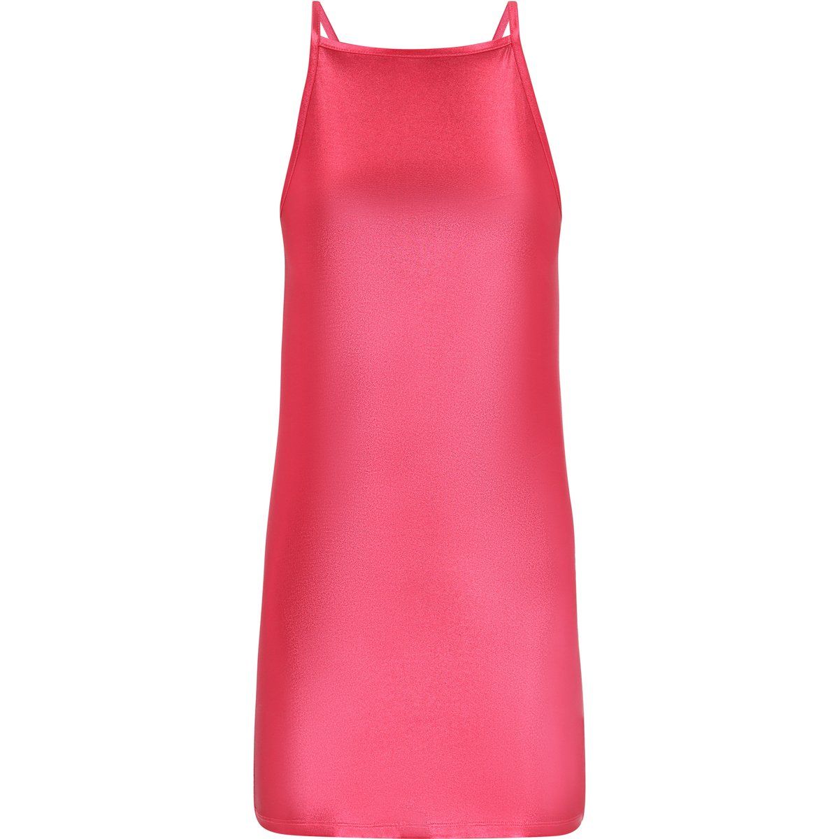Metallisches Neckholder-Bodycon-Minikleid