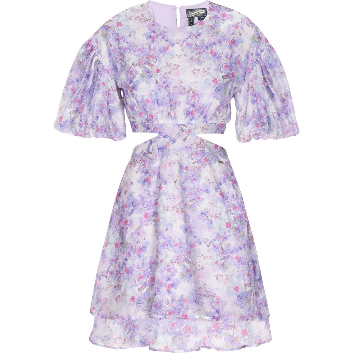 Florales Minikleid mit Cut-outs