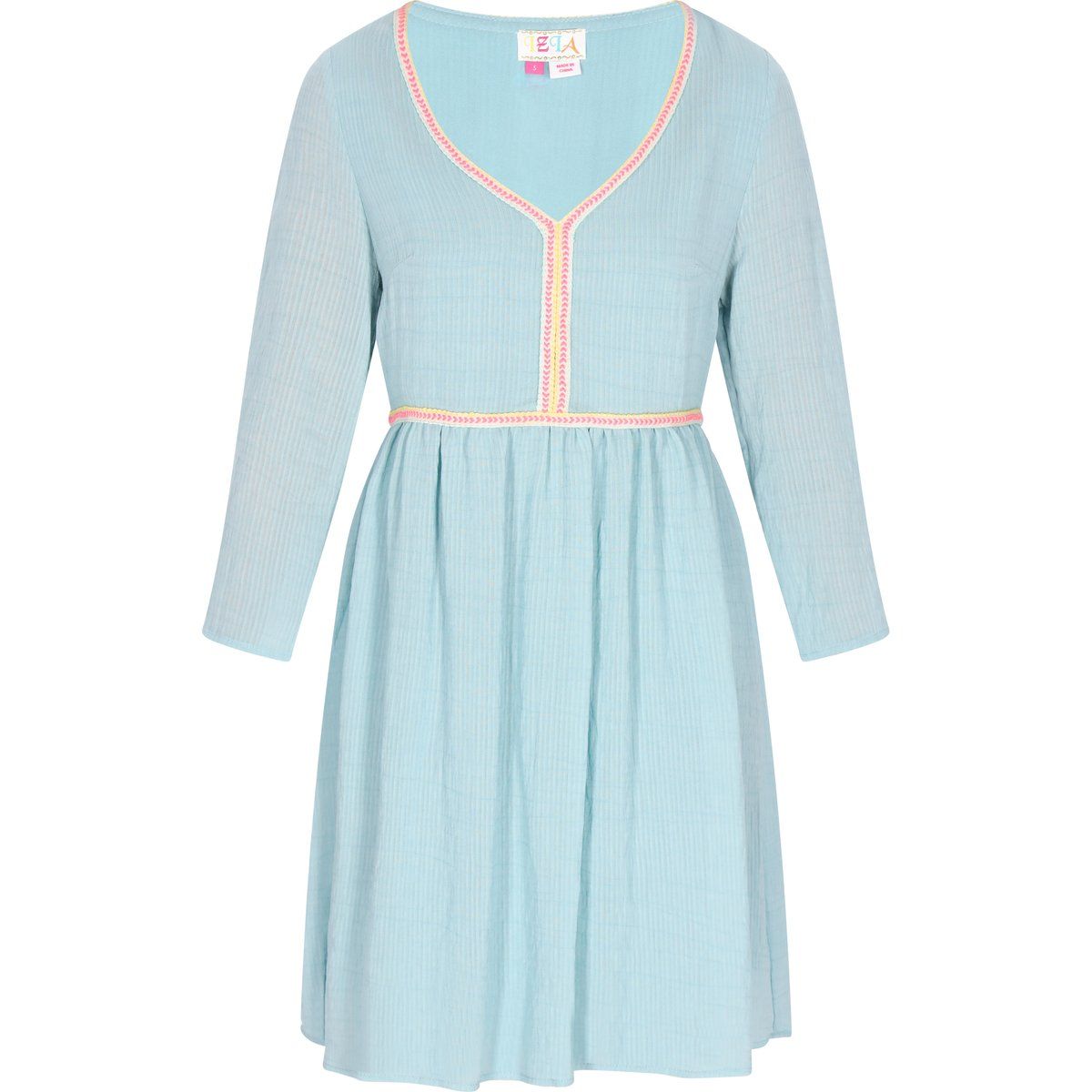 Luftiges Boho-Minikleid mit Flechtborte