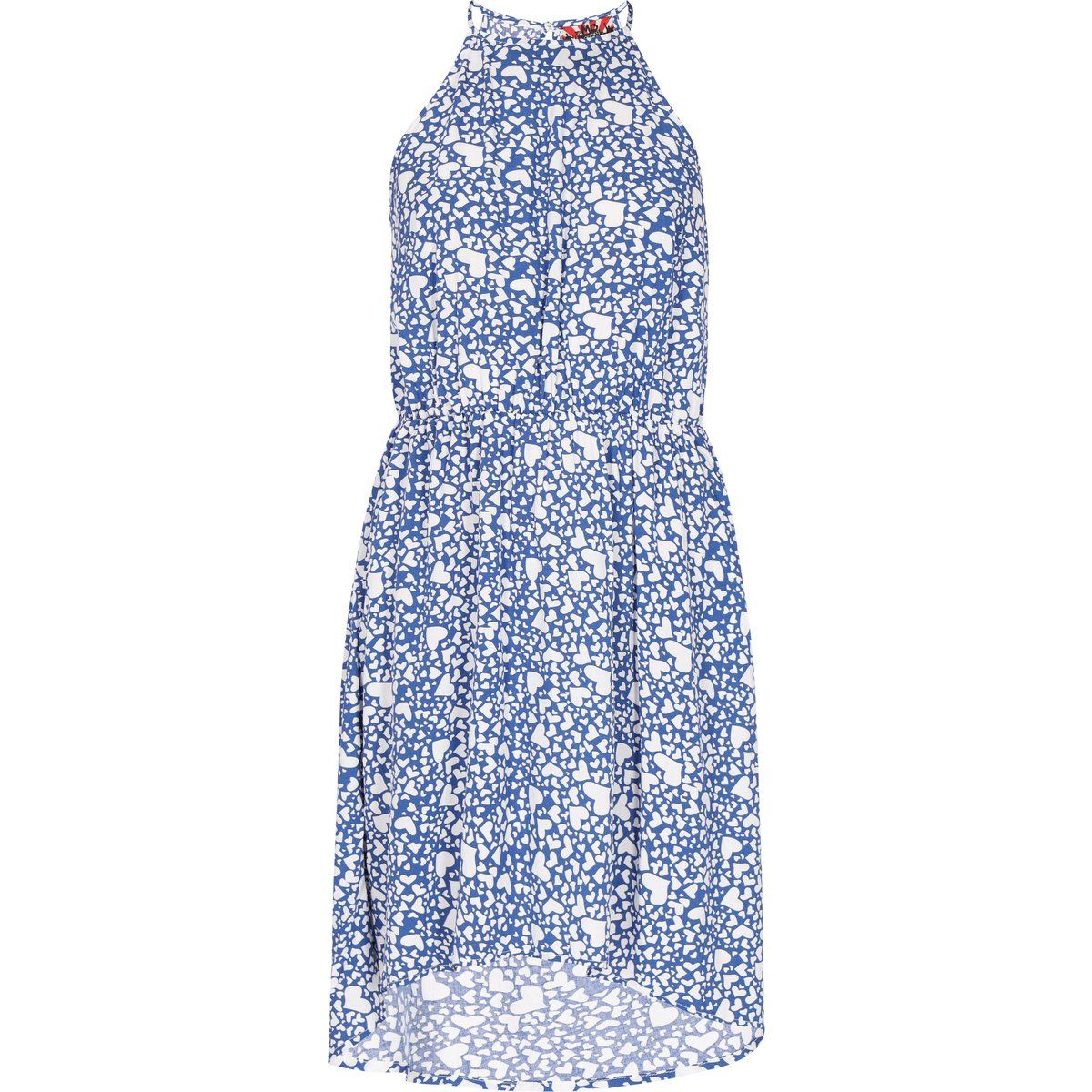 Halterkleid mit Herz-Print und Vokuhila-Saum