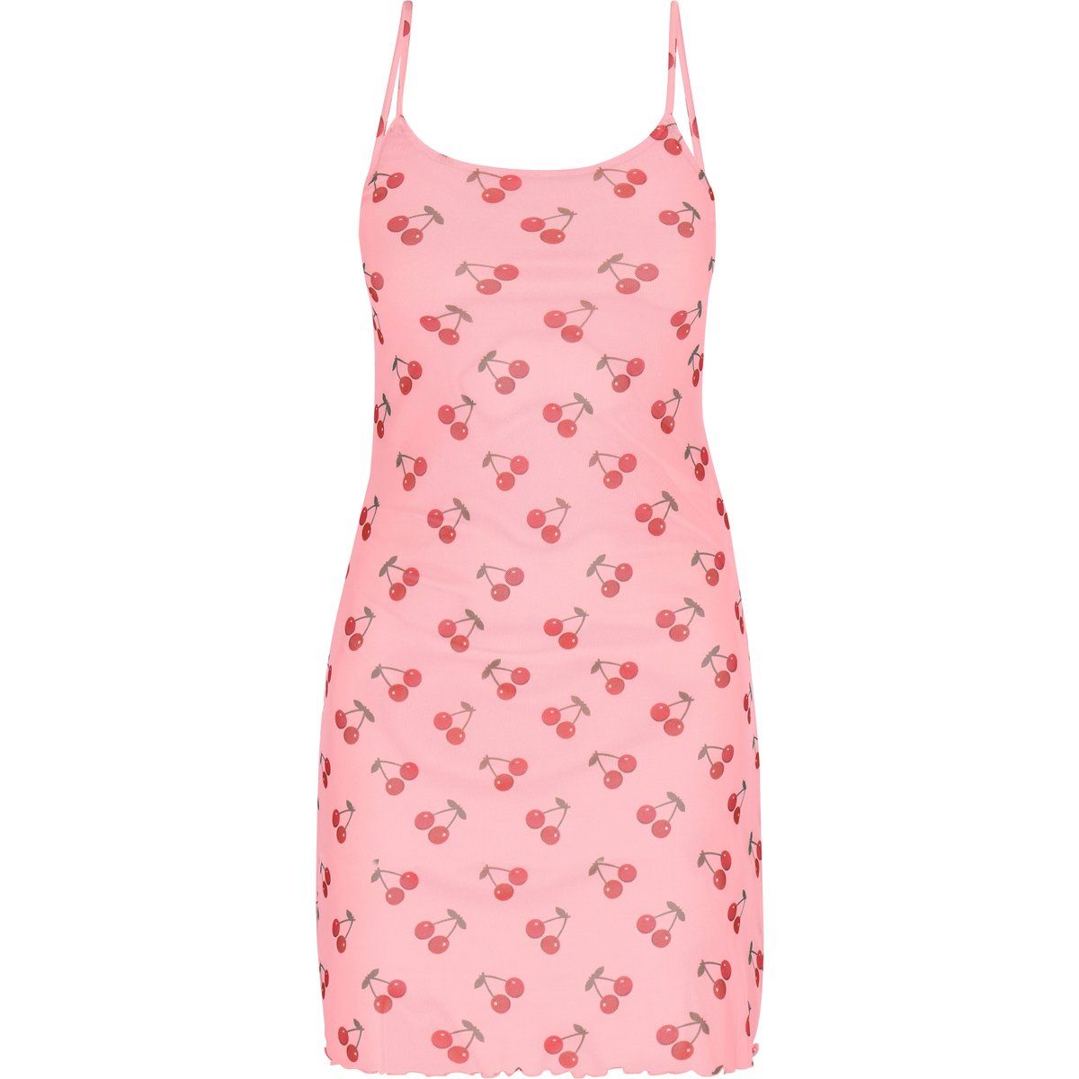Mini-Kleid mit Kirsch-Print