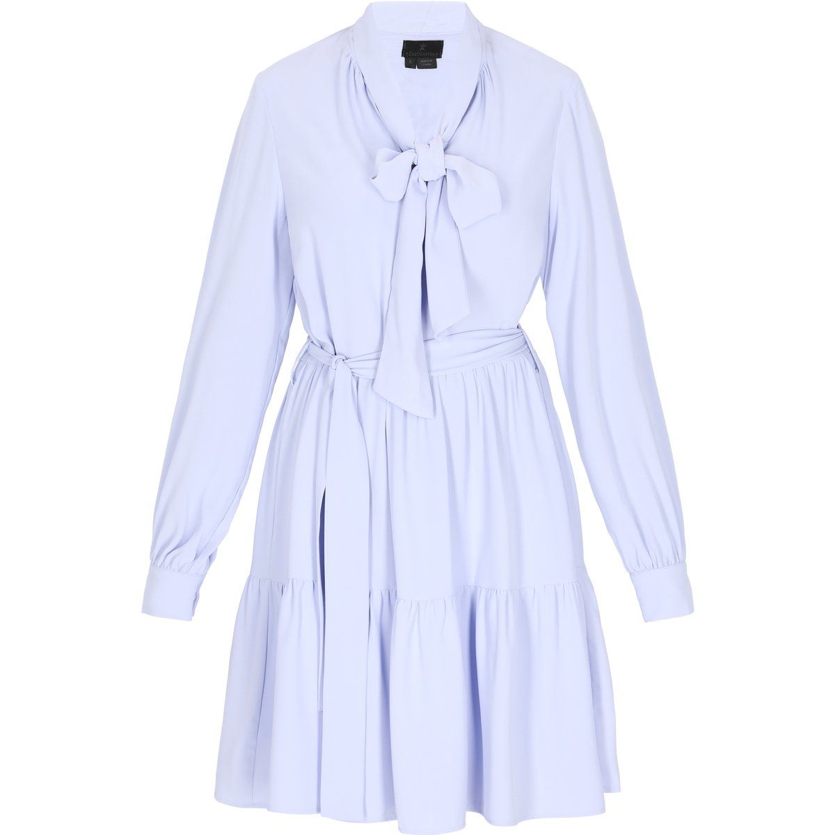 Gestuftes Minikleid mit Schluppenkragen