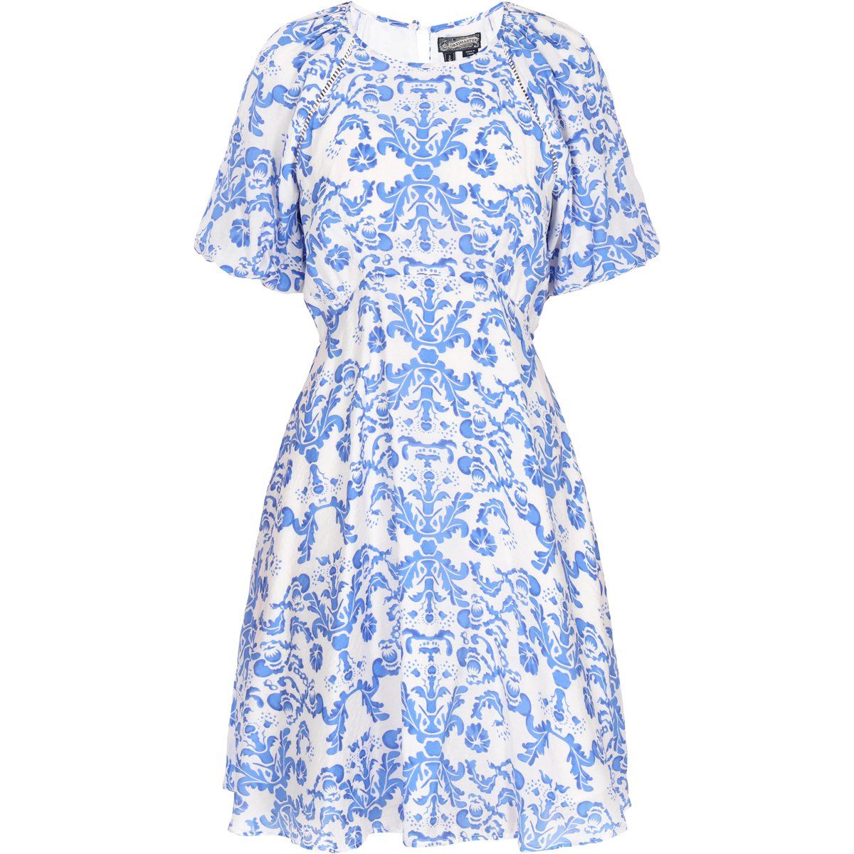 Florales Minikleid mit Puffärmeln