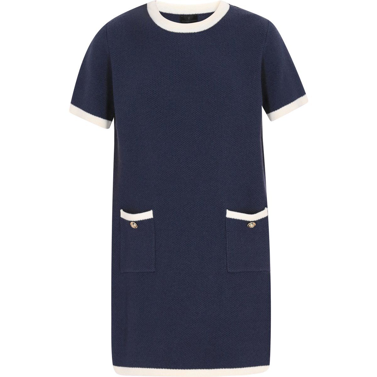 Strickkleid mit Kontrastierenden Abschlüssen