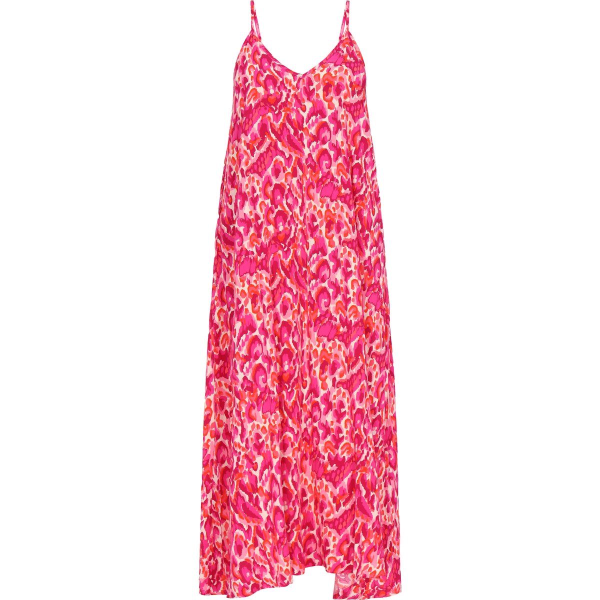 Maxikleid in A-Linie mit abstraktem Print