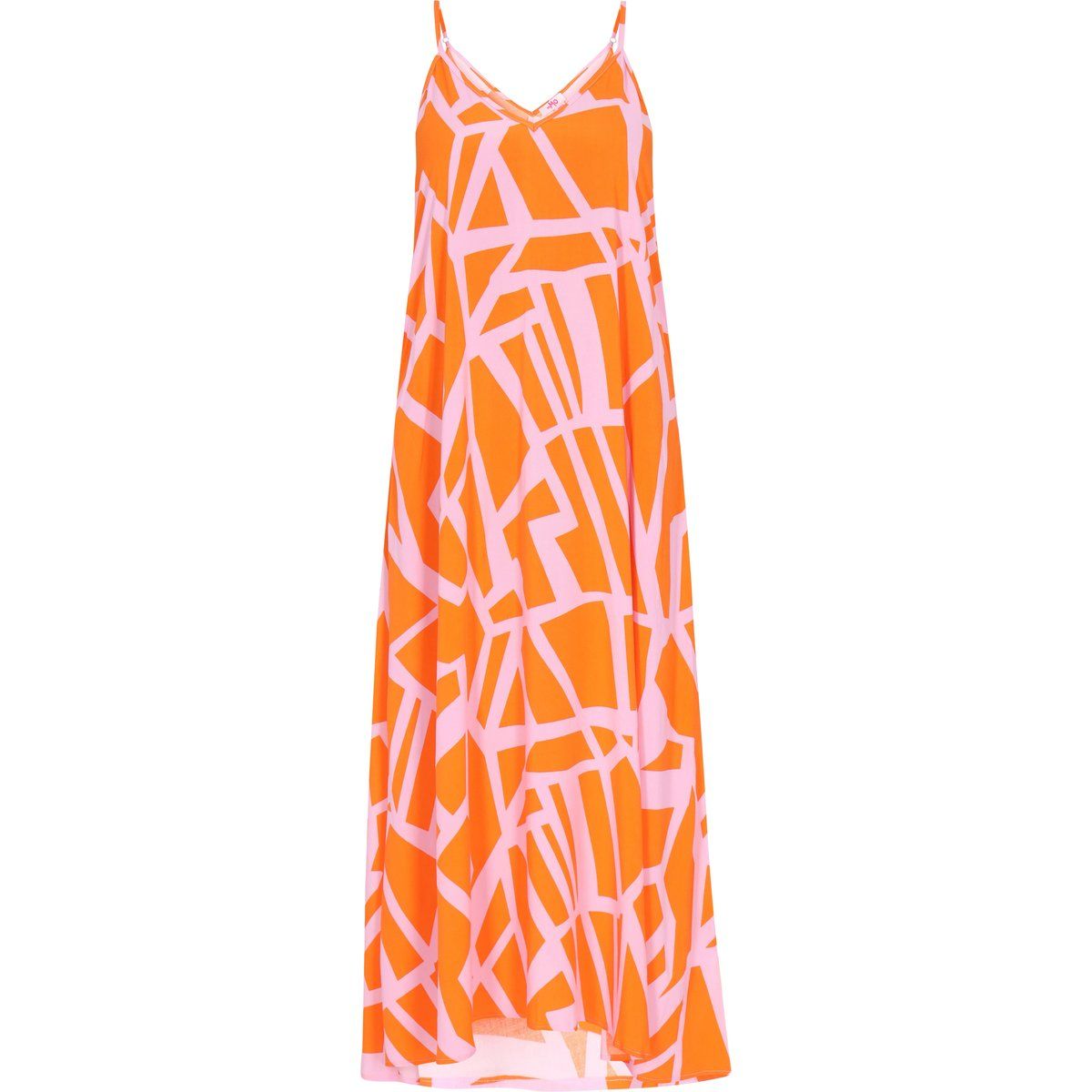 Maxikleid mit abstraktem Grafik-Print
