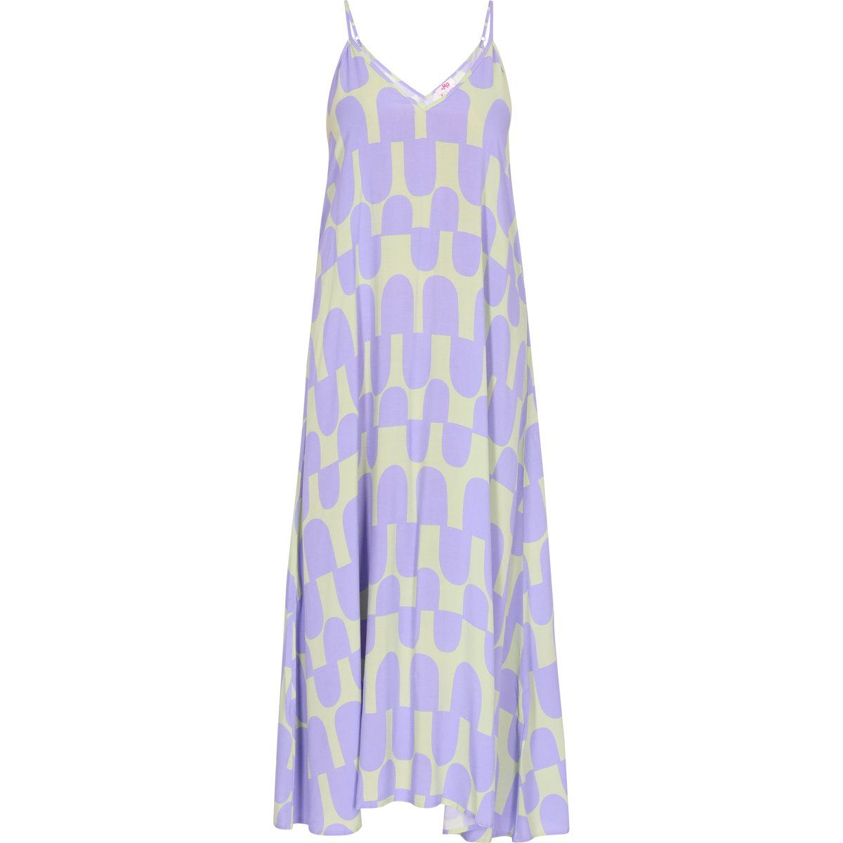 Fließendes Maxikleid mit abstraktem Print