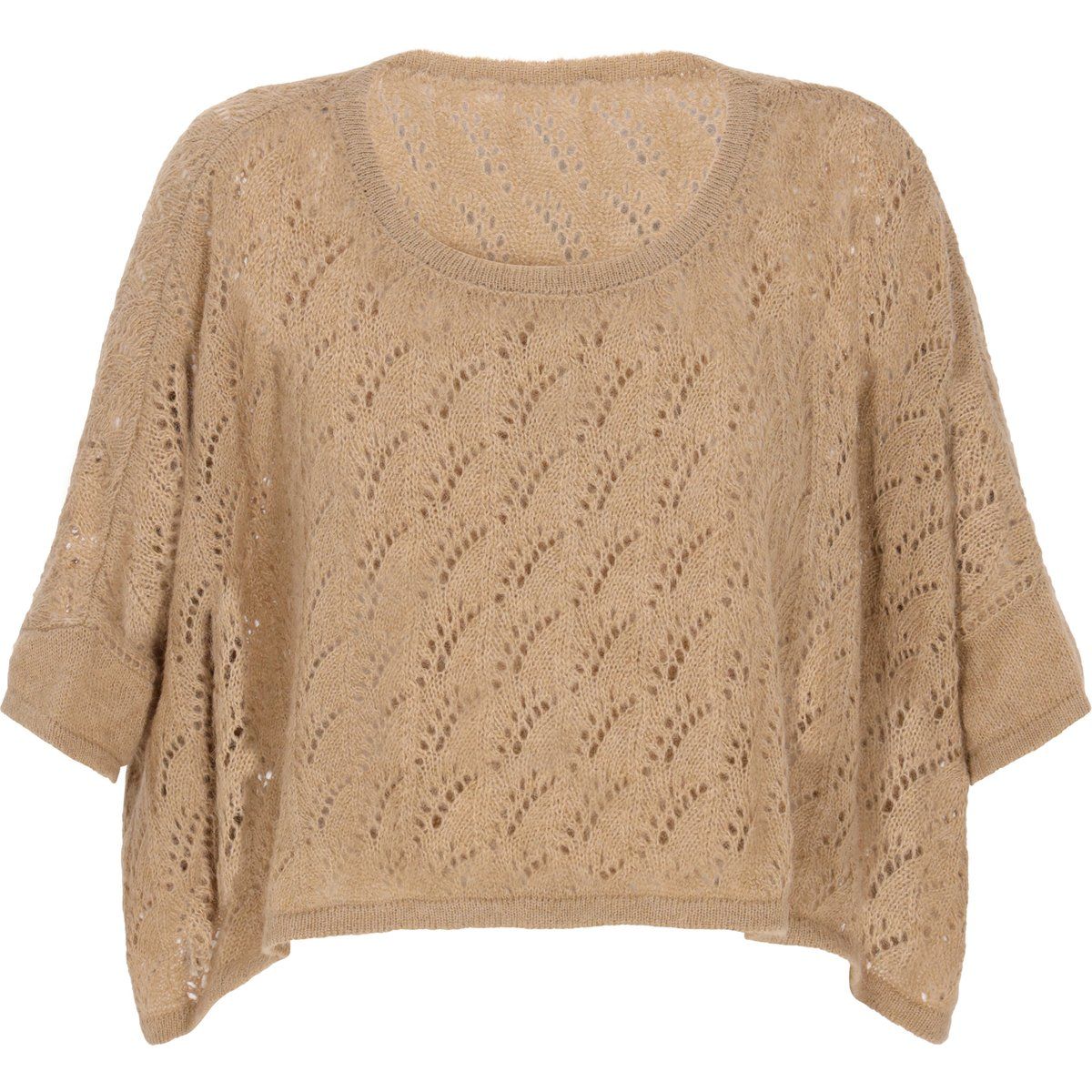 Oversize Strickpullover mit Lochmuster