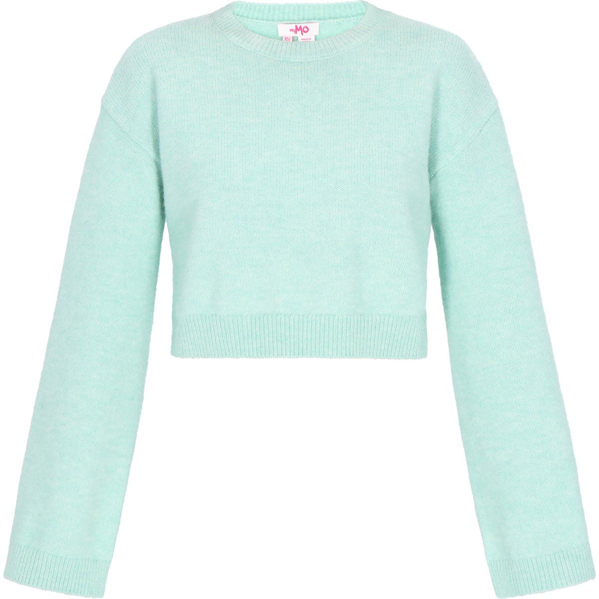 Locker geschnittener Melange-Strick-Pullover