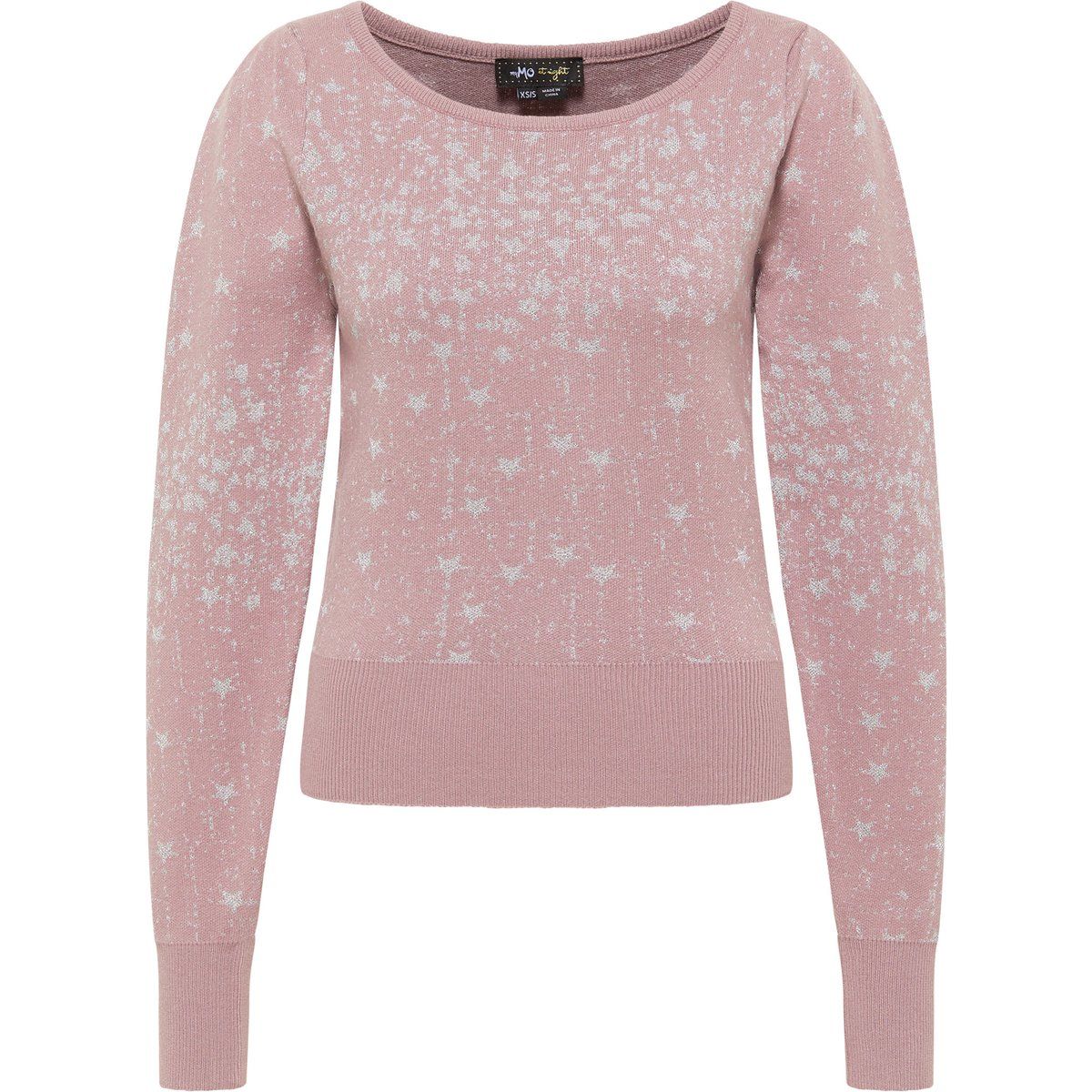 Strickpullover mit schimmerndem Sternenprint