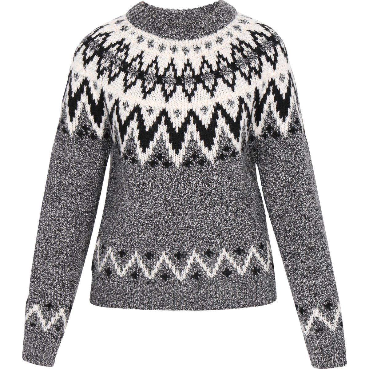 Vintage-Strickpullover mit Norwegermuster