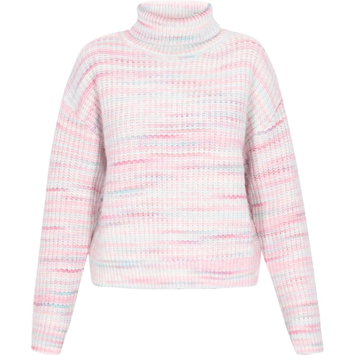 Oversize-Rollkragenpullover mit Space-Dye-Muster