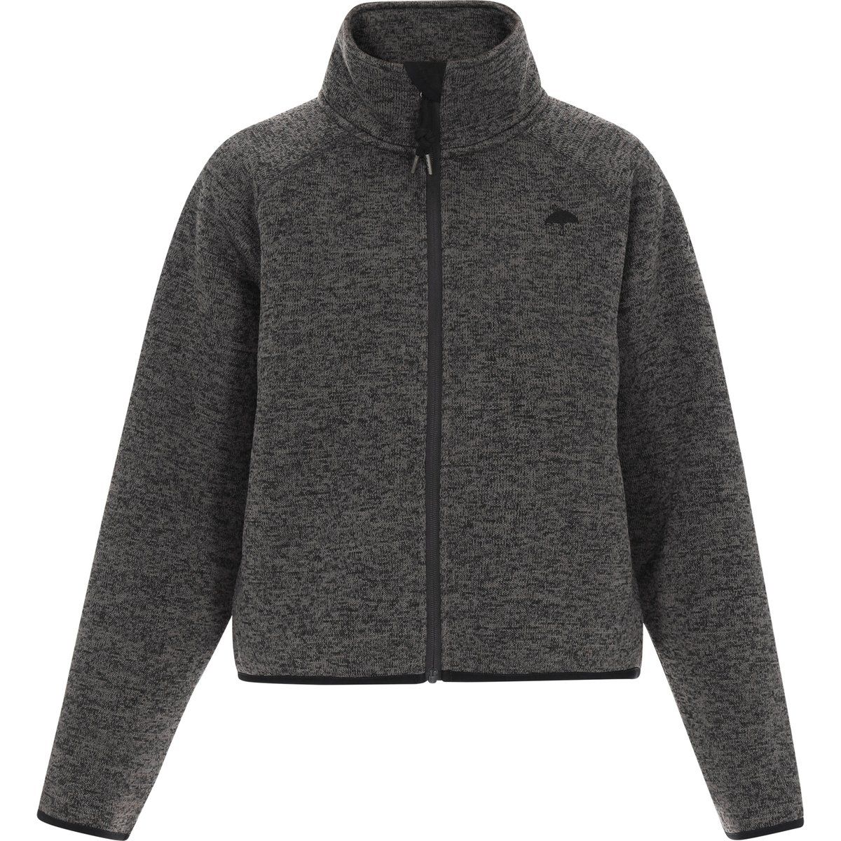 Gemütliche Melange-Fleecejacke mit Reißverschluss
