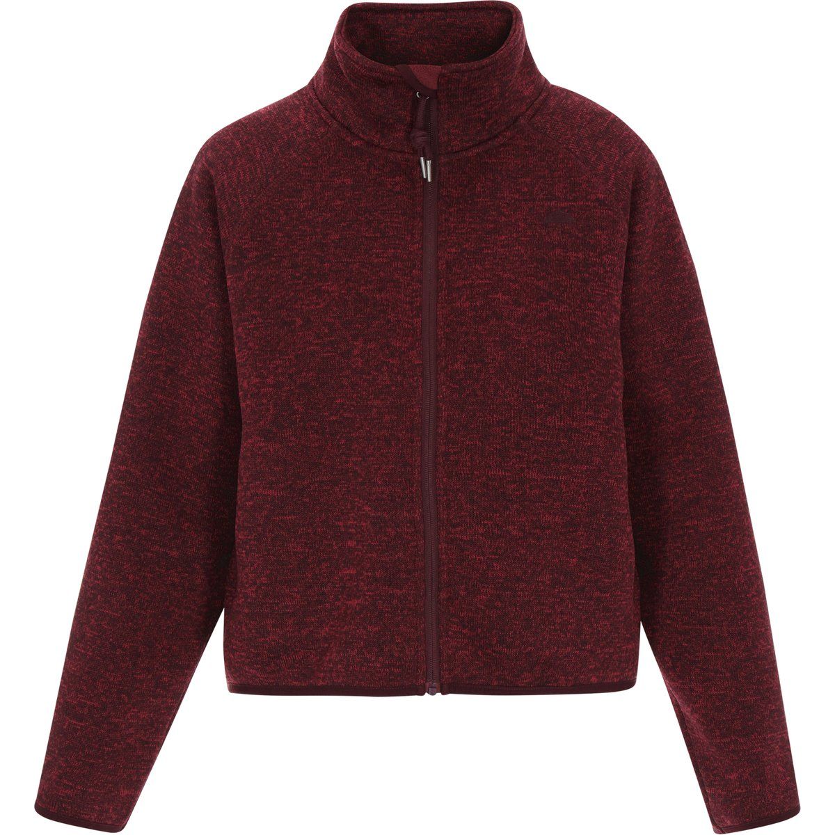 Kuschelige Fleecejacke mit Melange-Muster
