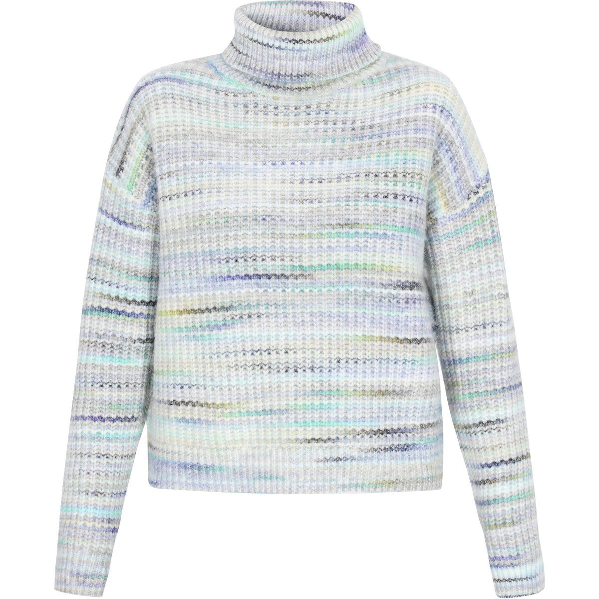 Lockerer Melange-Pullover mit Rollkragen