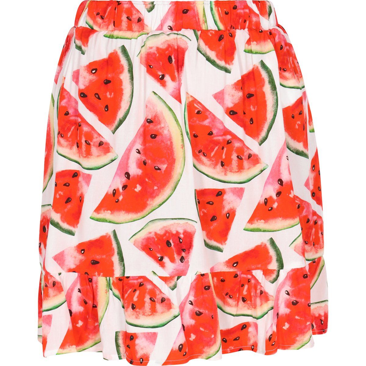Verspielter Minirock mit Wassermelonen-Print