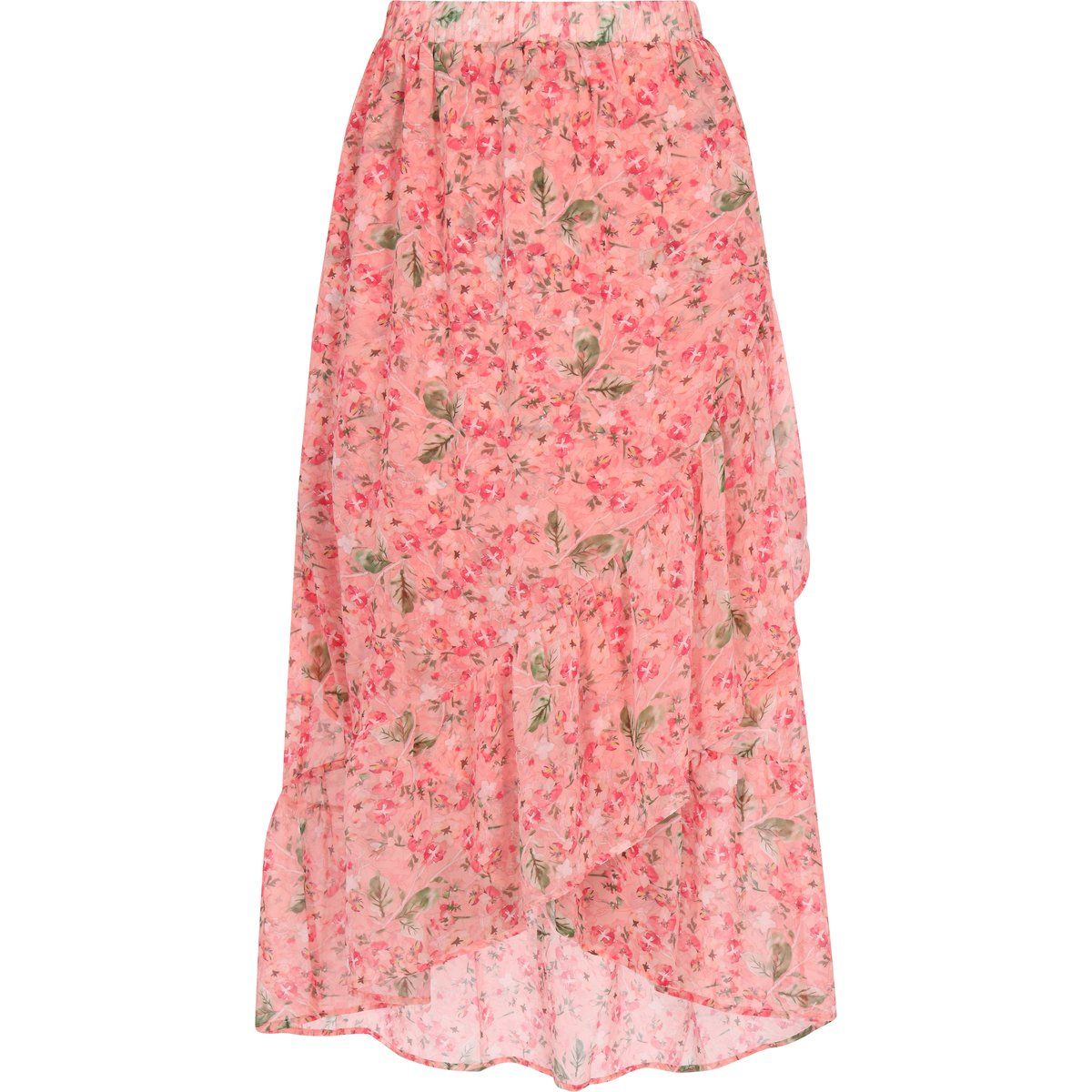 Luftiger Midi-Rock mit Blumenmuster