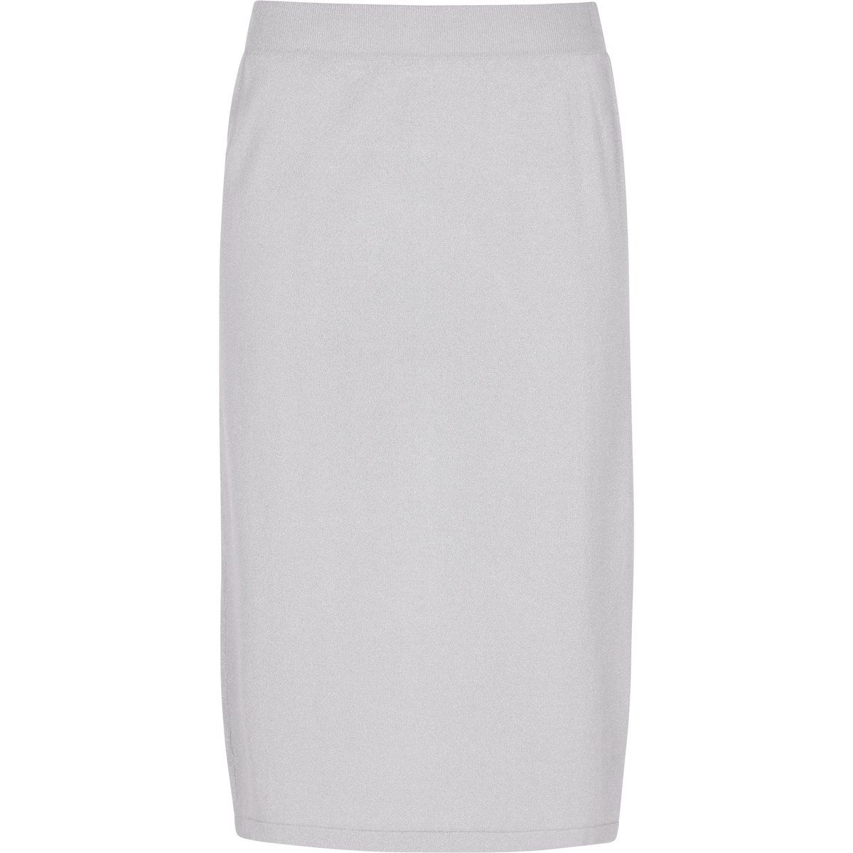 Gerader Midi-Strickrock