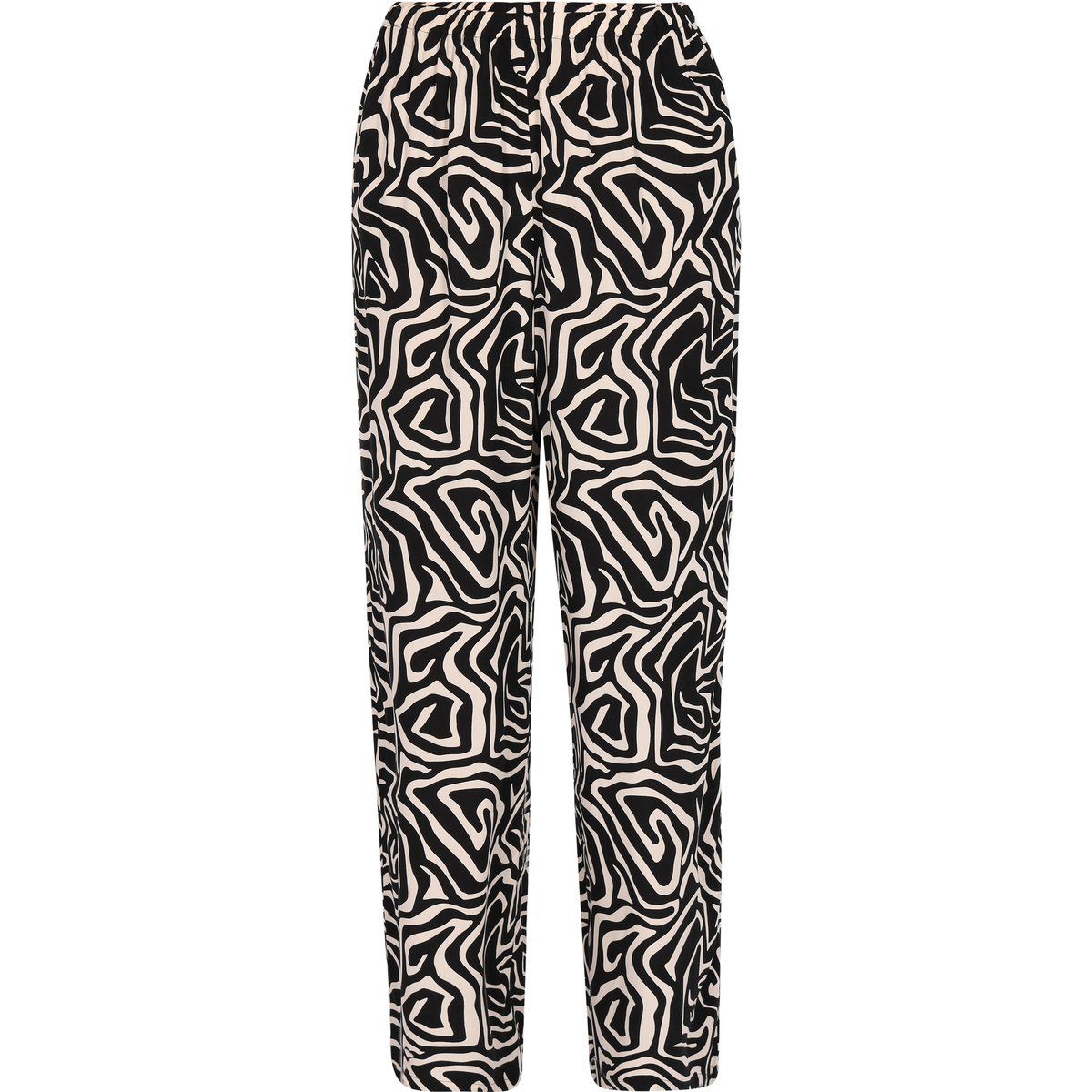 Weite Hose mit abstraktem Print