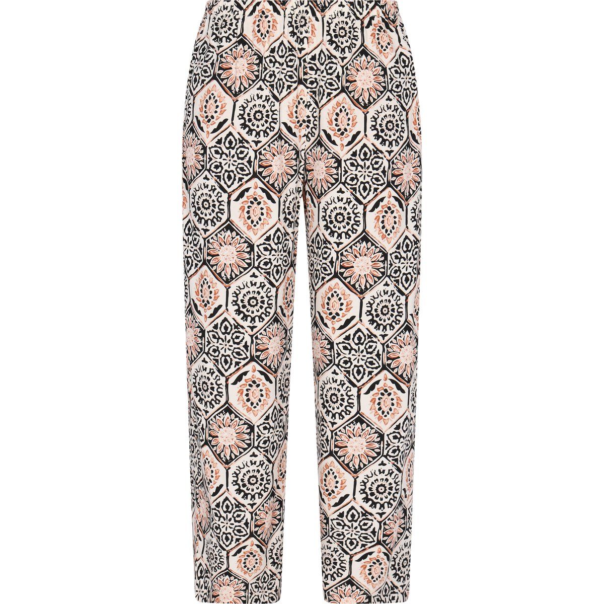 Weite Hose mit Boho-Muster
