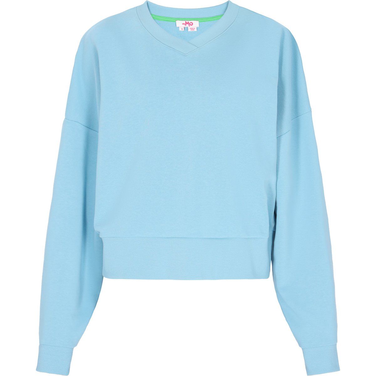 Lässiges Cropped-Sweatshirt mit V-Ausschnitt