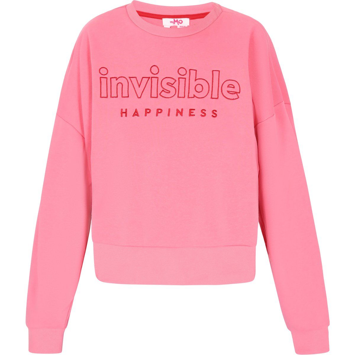 Oversized-Sweatshirt mit Slogan-Stickerei