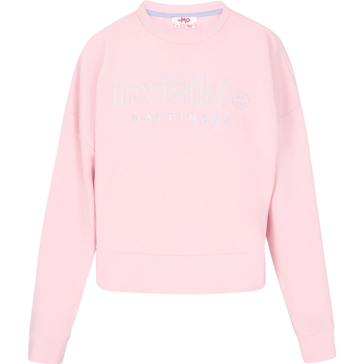 Oversized-Sweatshirt mit tonaler Stickerei