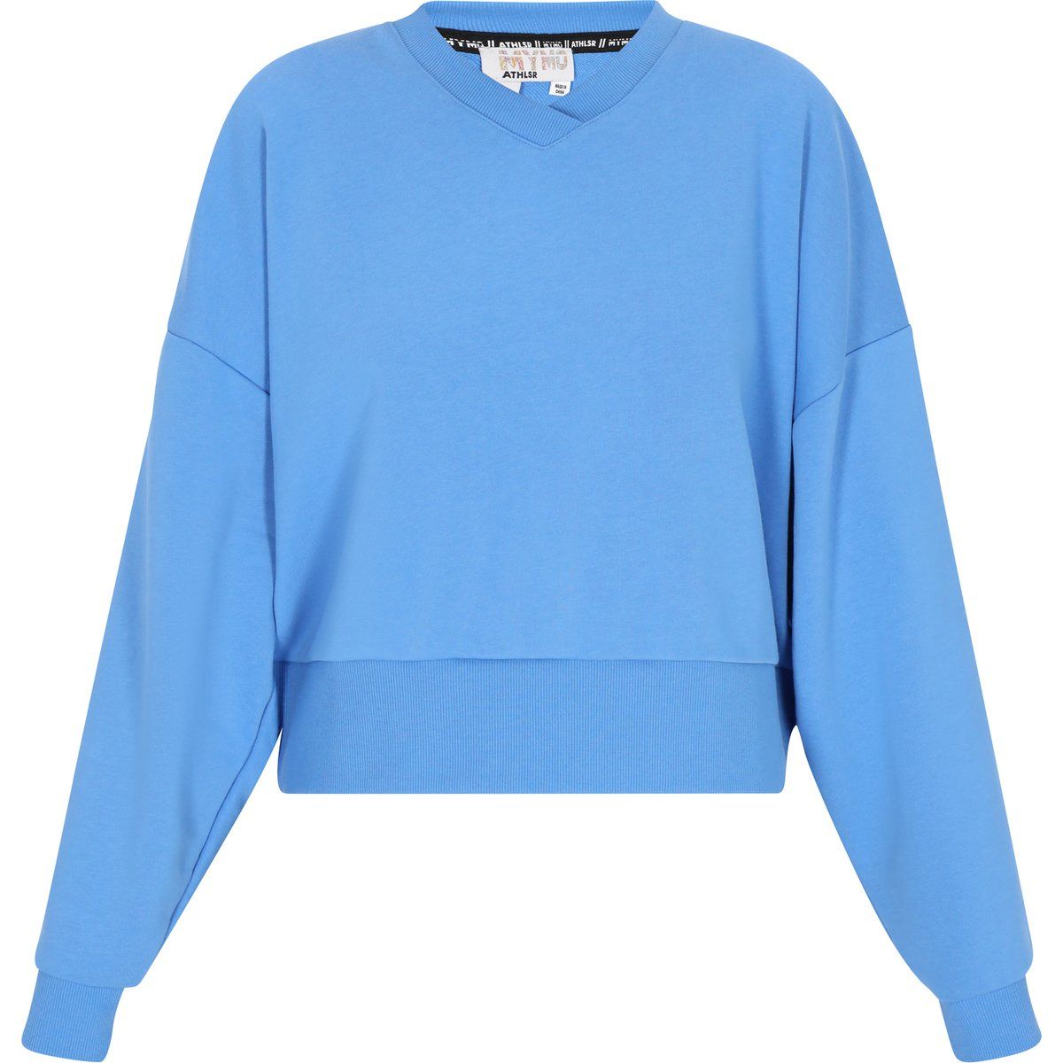 Lockerer V-Ausschnitt Cropped-Sweatshirt