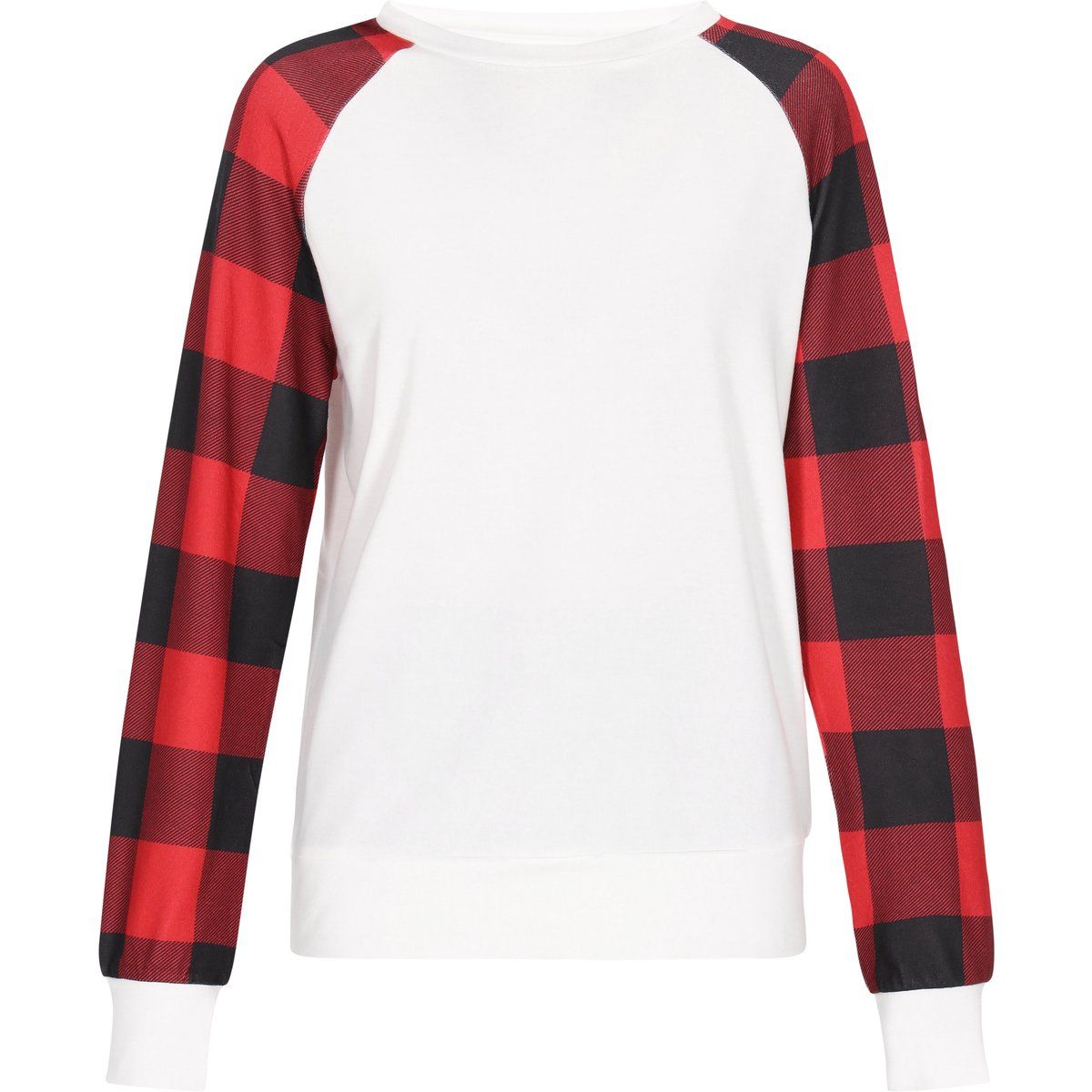 Sweatshirt mit Raglanärmeln und Karomuster