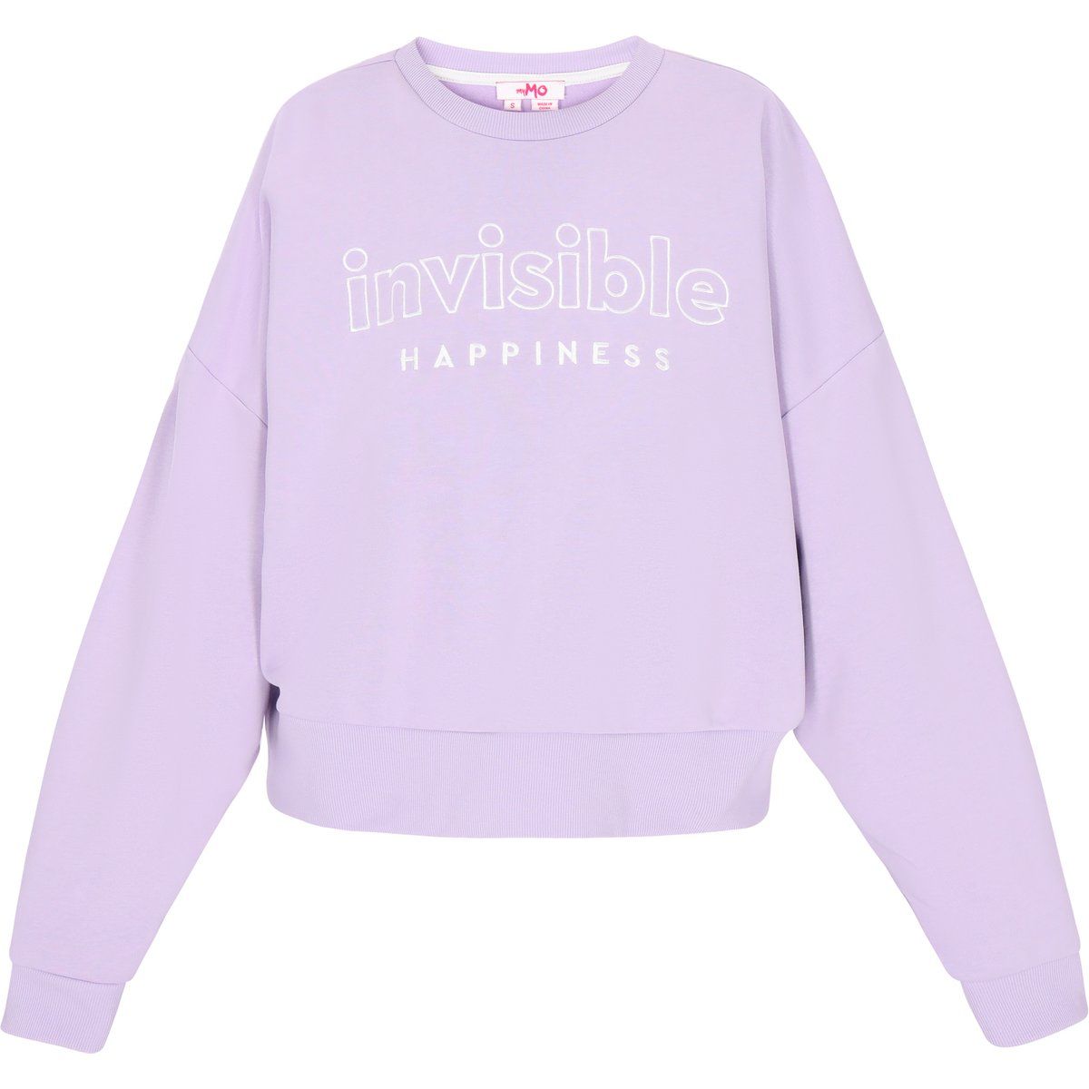 Oversized-Sweatshirt mit gesticktem Slogan