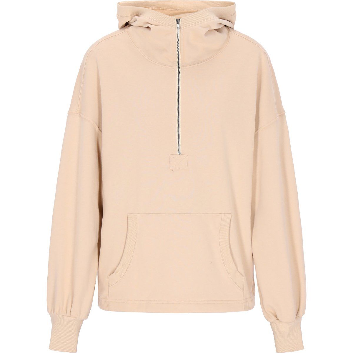 Lockerer Half-Zip Hoodie mit Kängurutasche
