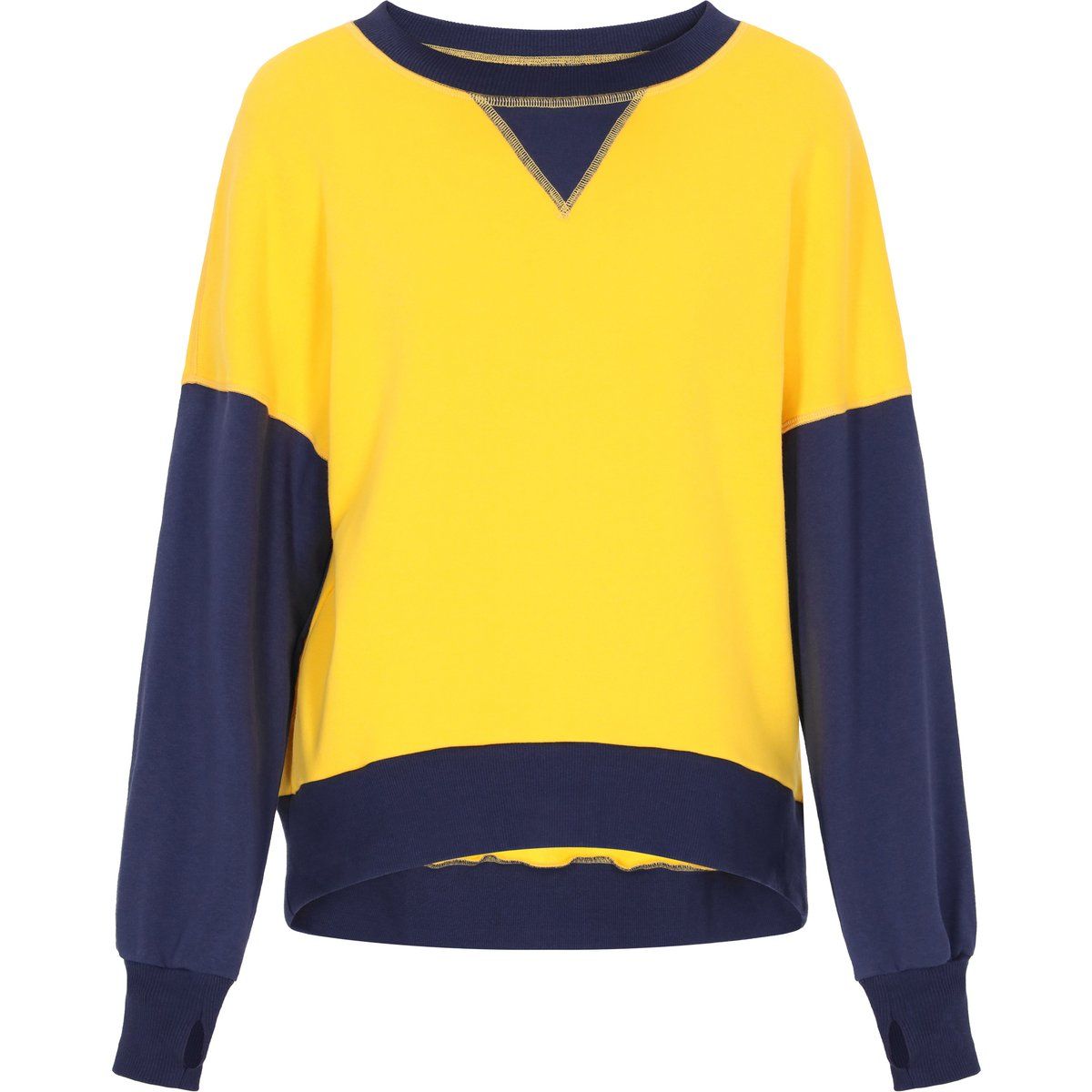 Color-Block Sweatshirt mit Daumenlöchern