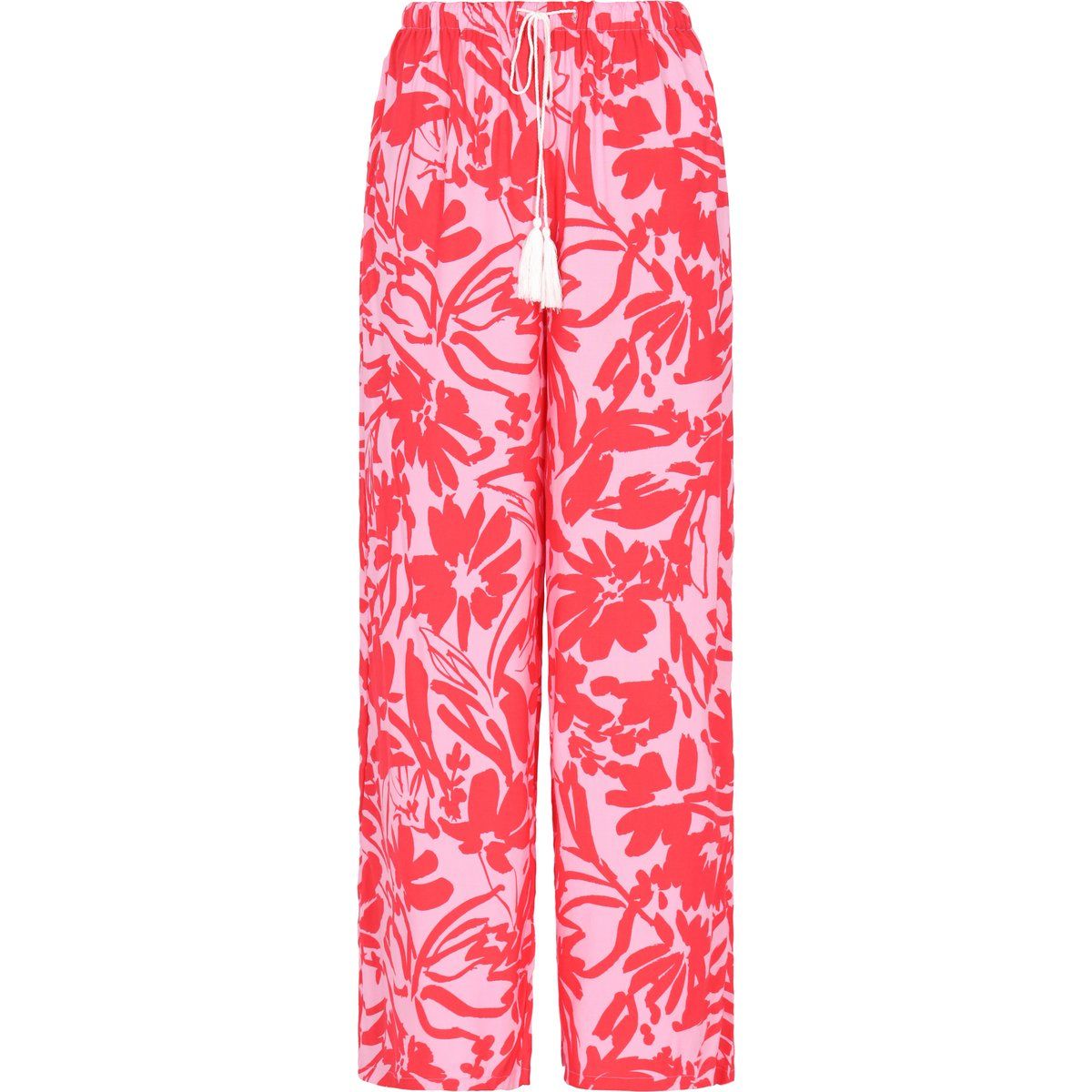 Weit geschnittene Boho-Hose mit Blumenmuster