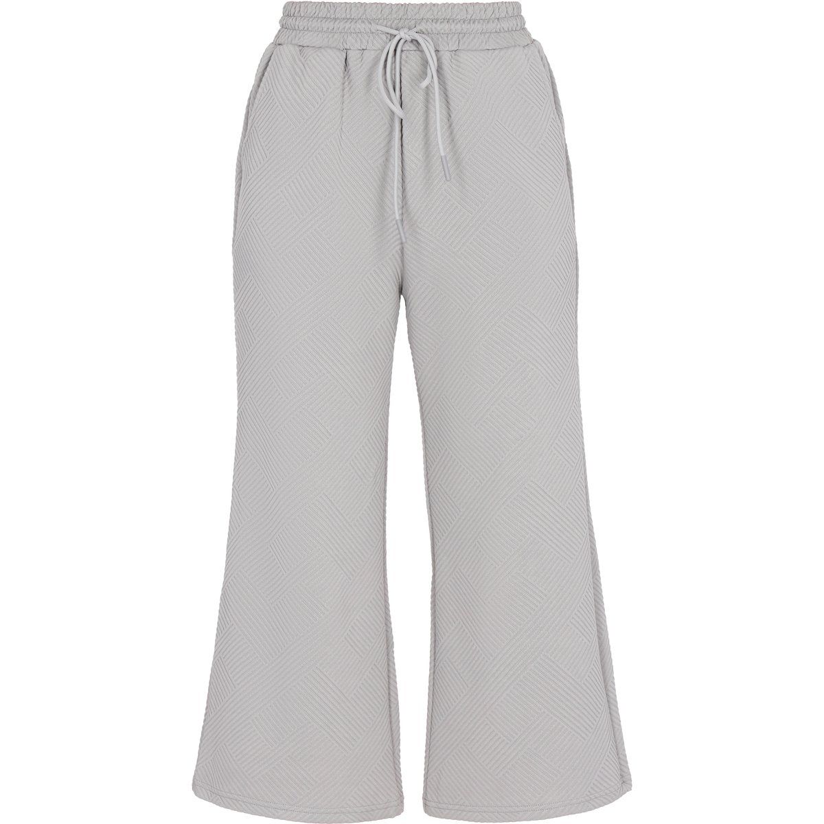Strukturierte Culotte mit Weitem Bein