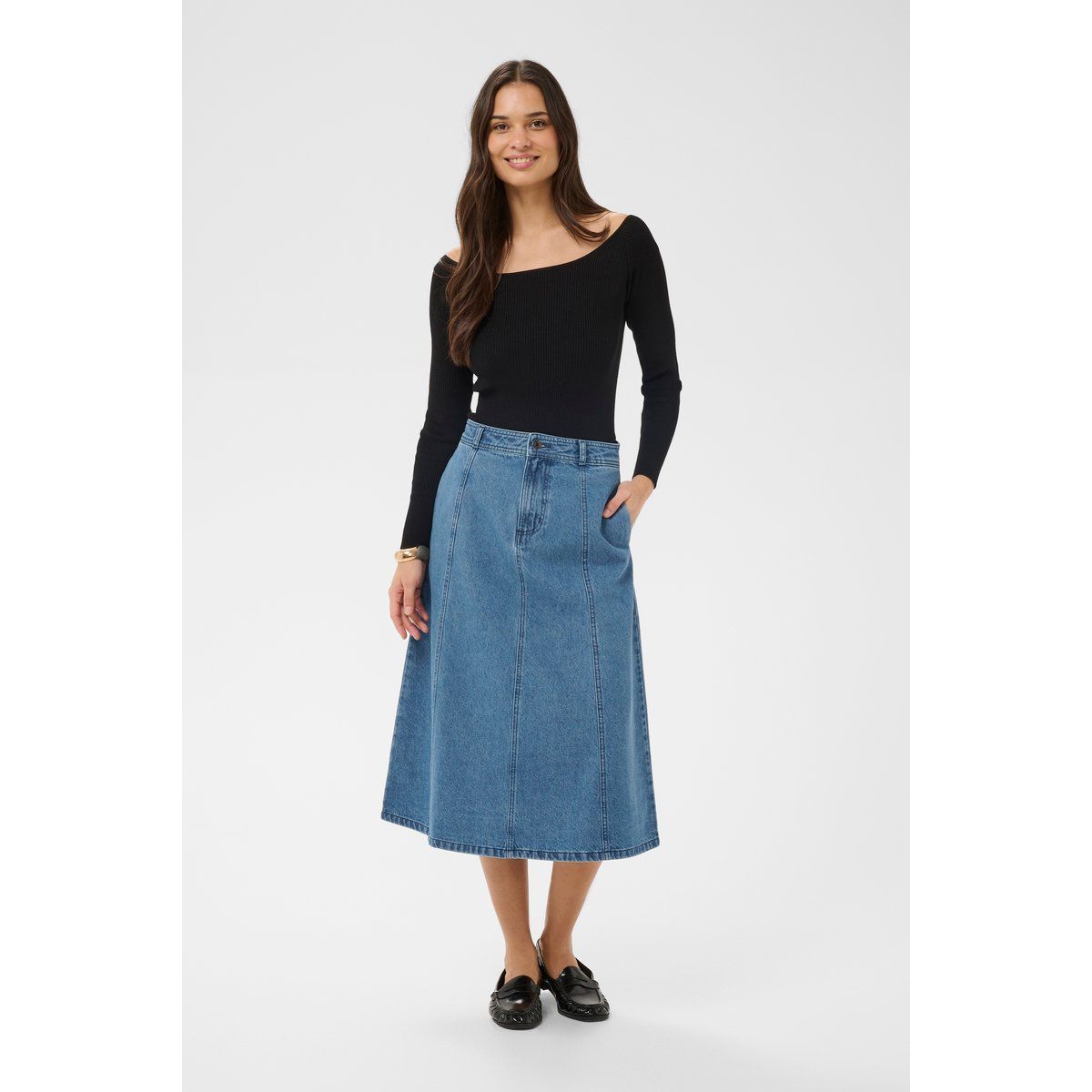 Klassischer Jeansrock in A-Linie