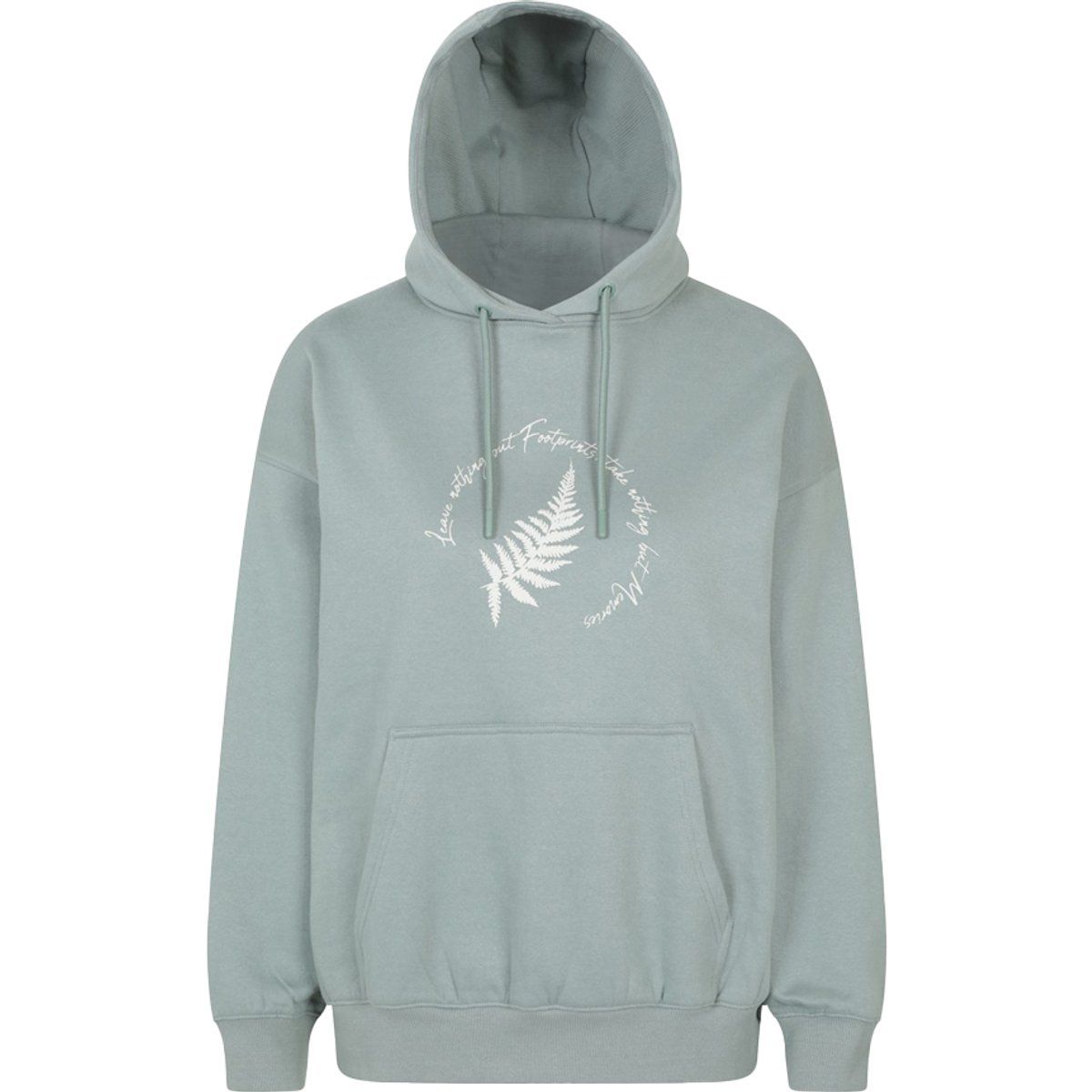 Lässiger Kapuzenpullover mit Farn-Grafik