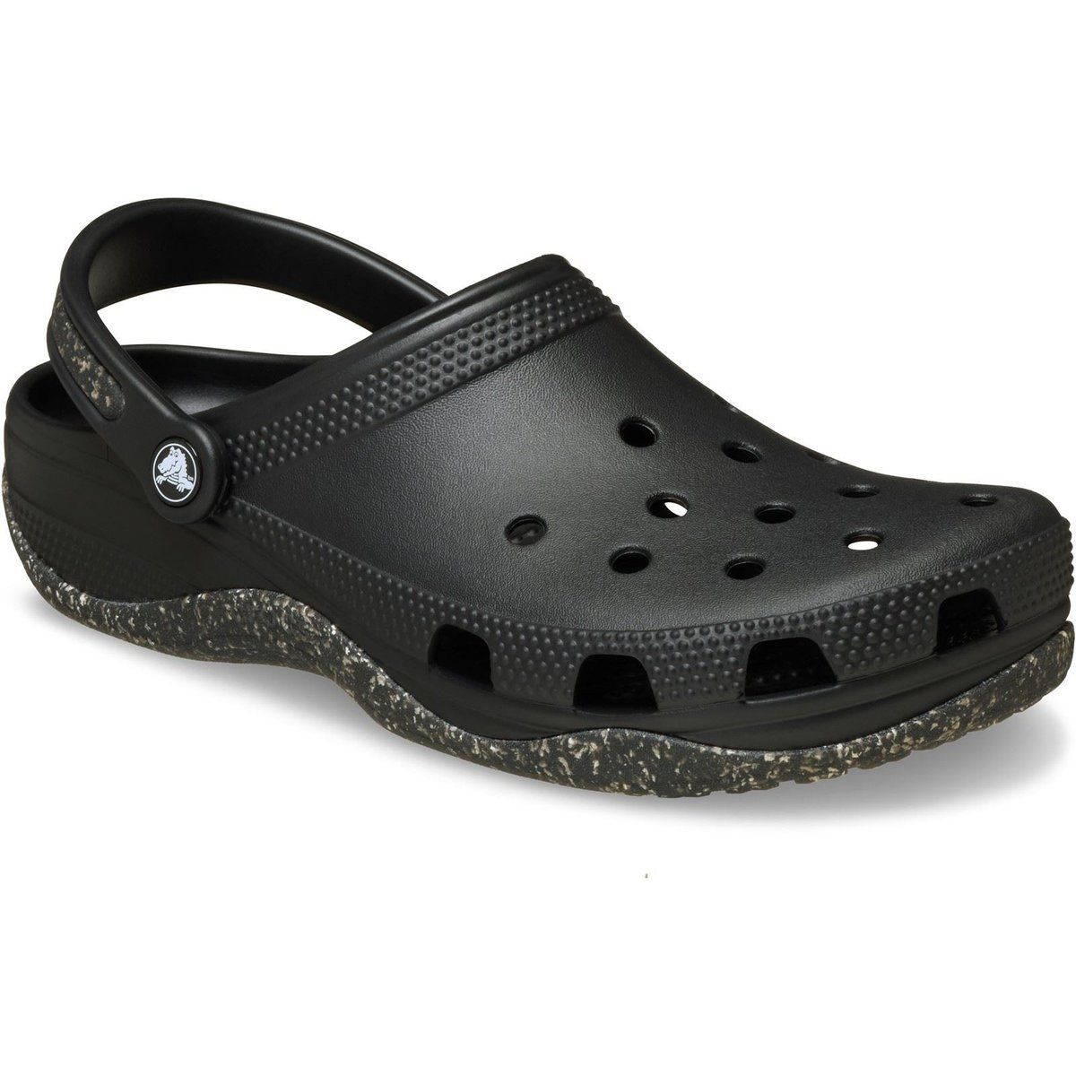 Klassische sportliche Clogs mit gesprenkelter Sohle