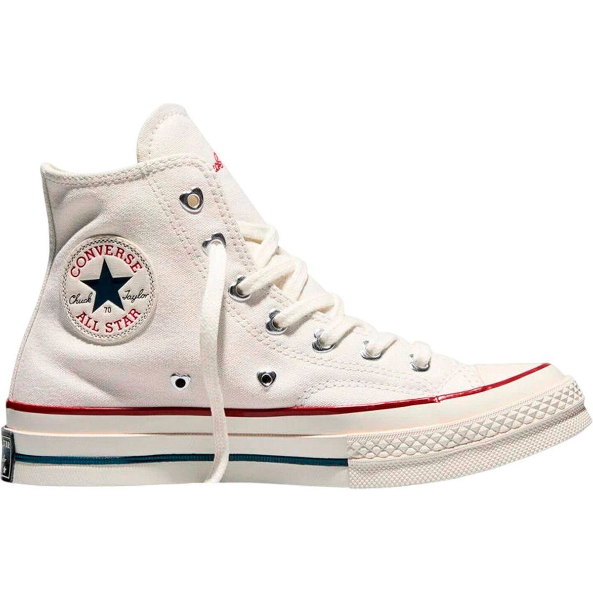 Ikonische High-Top Canvas-Sneaker mit Herzen