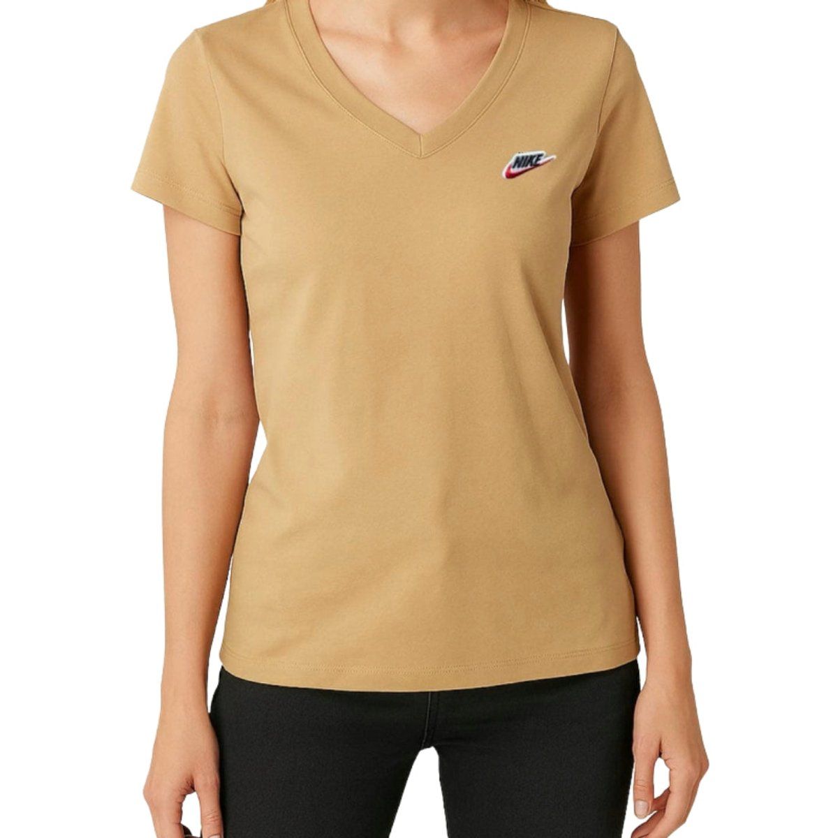 Klassisches T-Shirt mit V-Ausschnitt