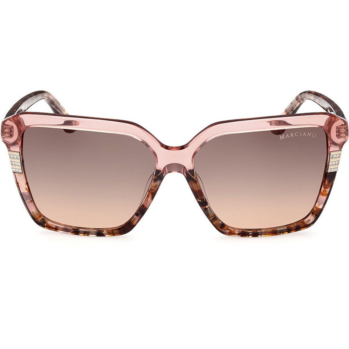 Übergroße quadratische Sonnenbrille mit Farbverlauf