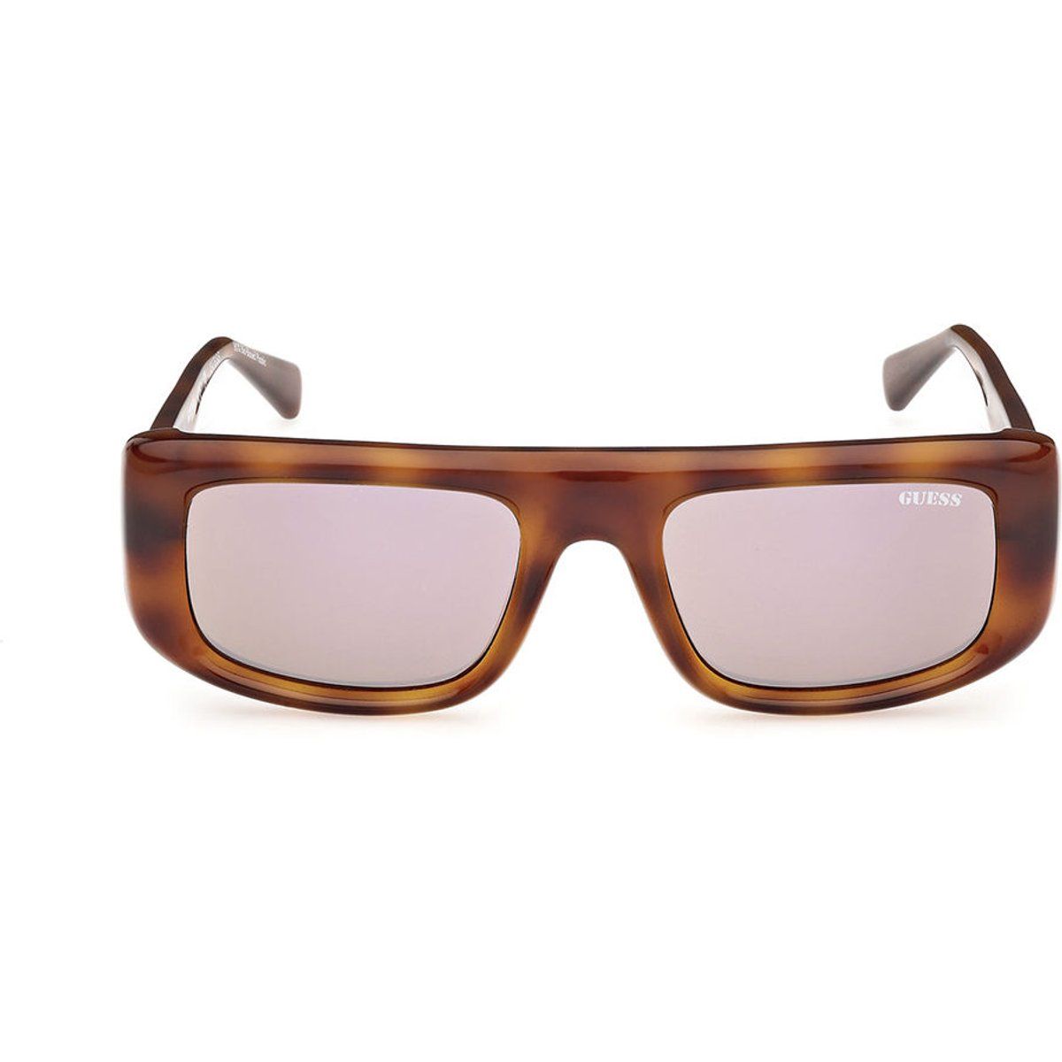 Markante Shield-Sonnenbrille in Schildpatt-Optik